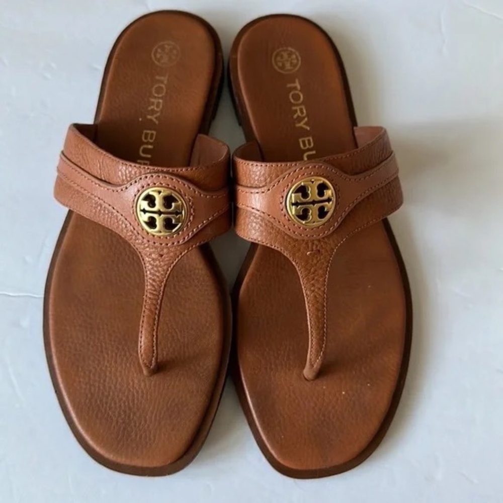 𝅺Tory Burch Leather Thong Sandals Size 7
